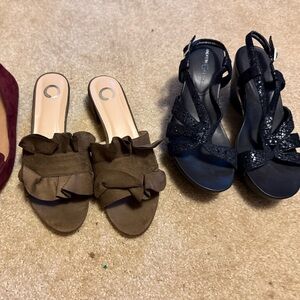 Elegant Black and Brown Women's Sandals